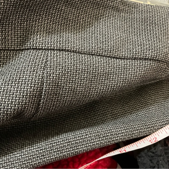 Blk/white tweed pull on trousers with cuff hem - Picture 2 of 4